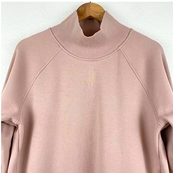 Athleta Cozy Karma Side Zip Funnel Neck in Dogwood Mauve - Picture 9 of 15